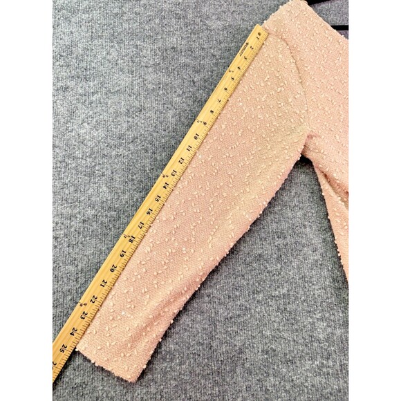 Jennifer Lopez XXL Pink Textured Sequin Sheath Dress Long Sleeve Party Cocktail - Picture 13 of 16